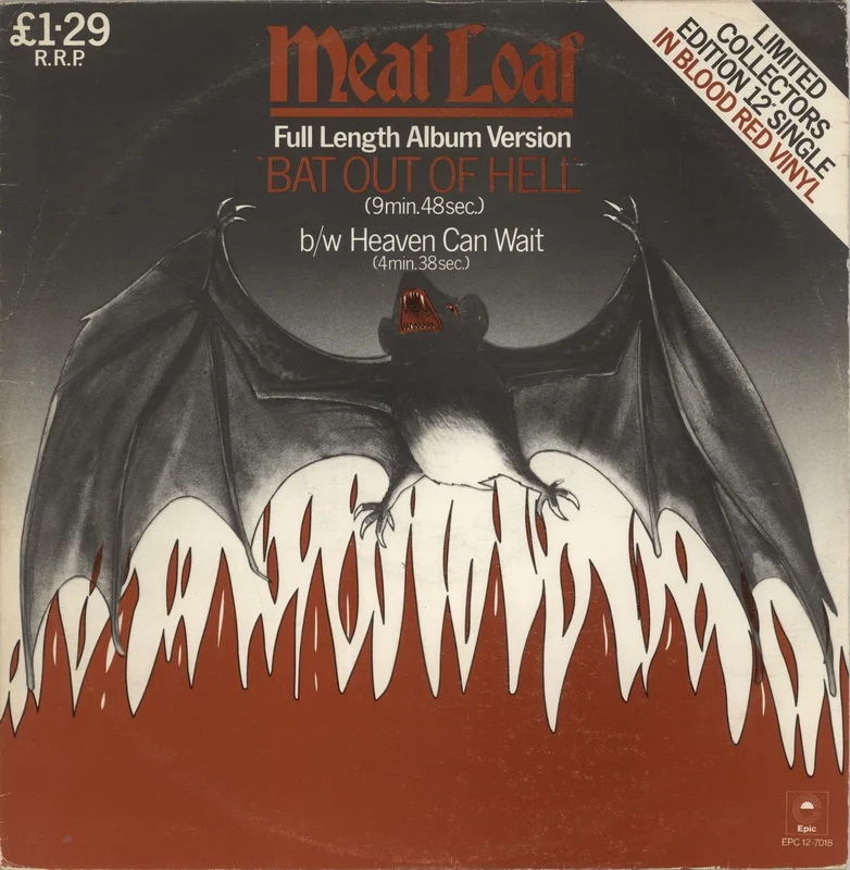 Meat Loaf Bat Out Of Hell - Blood Red Vinyl - VG UK 12" vinyl
