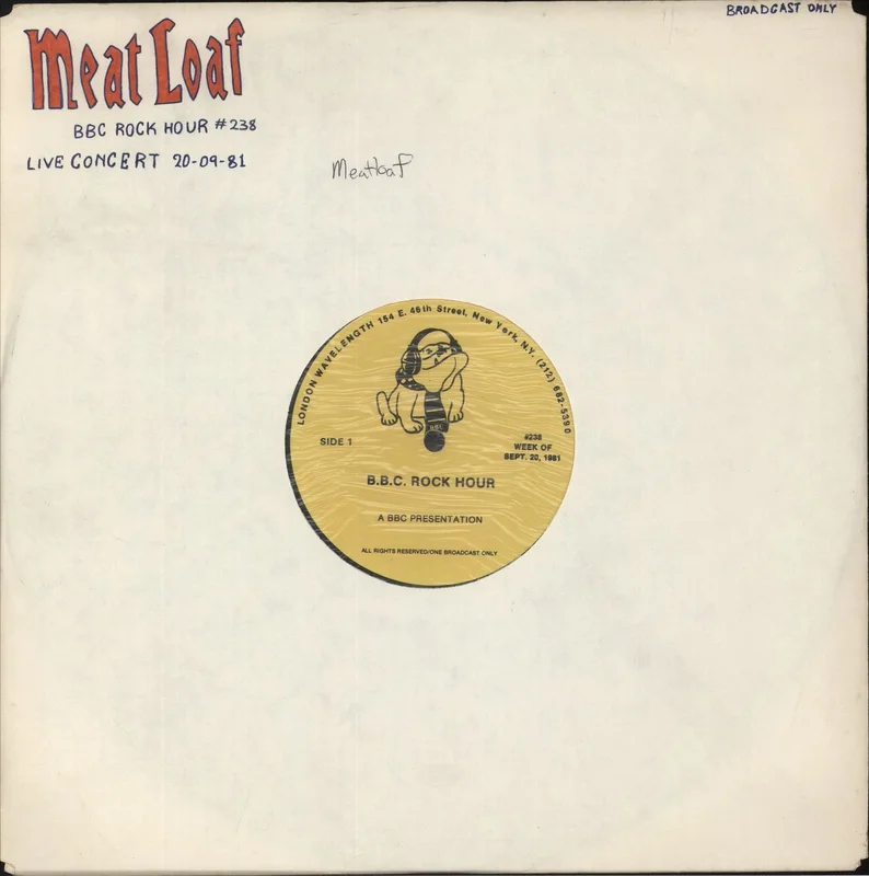Meat Loaf The Best Of The BBC Rock Hour US Vinyl LP