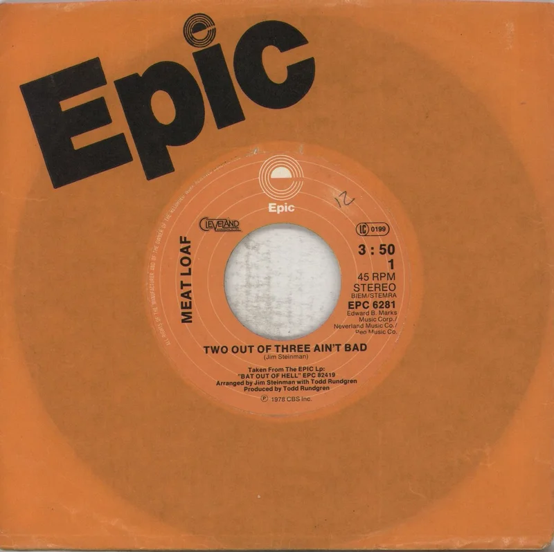 Meat Loaf Two Ouf Of Three Ain't Bad - Wide Dutch 7" vinyl