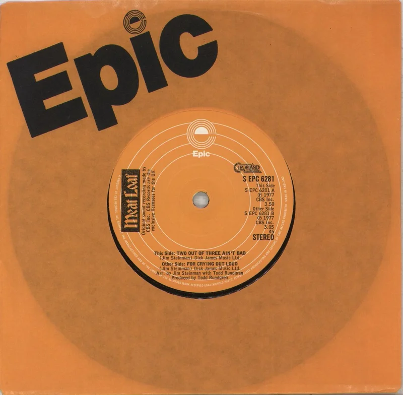 Meat Loaf Two Out Of Three Ain't Bad UK 7" vinyl