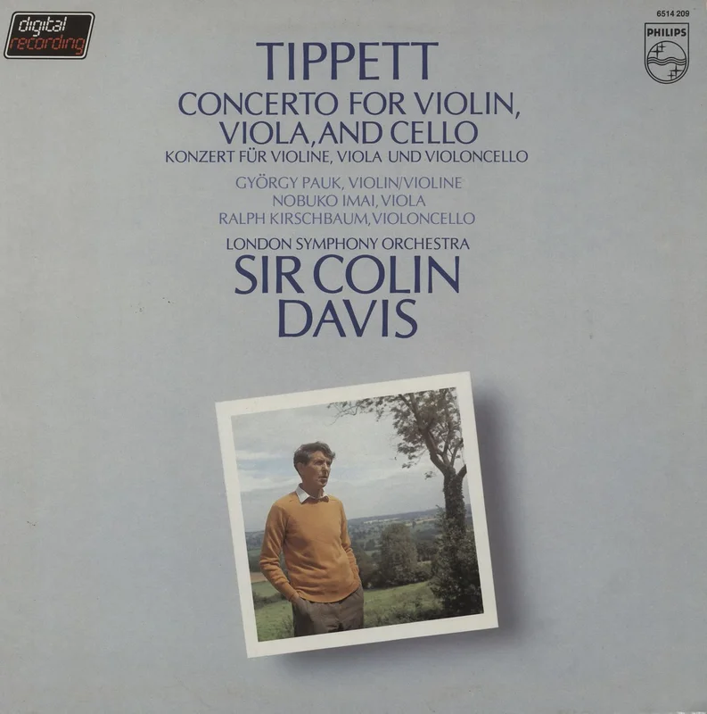 Michael Tippett Concerto for Violin, Viola and Cello Dutch Vinyl LP