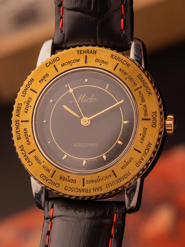 Mido World Timer (42mm, ETA Quartz)  Ref. 5200