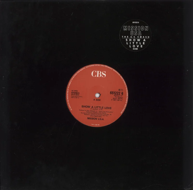 Mission Show A Little Love UK 12" vinyl
