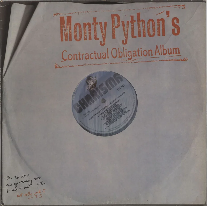 Monty Python Contractual Obligation Album - censored UK Vinyl LP