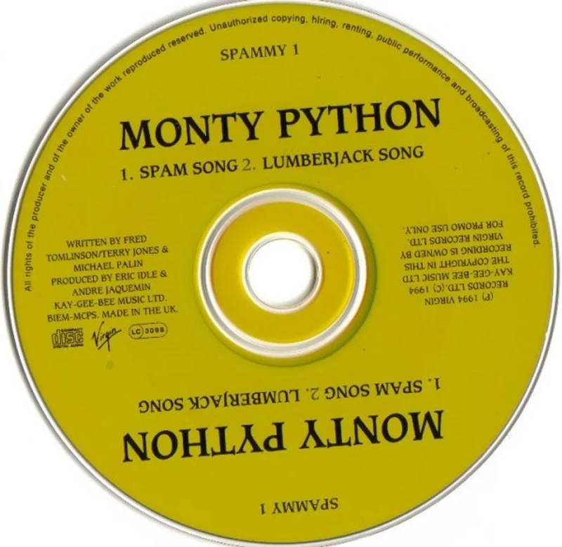 Monty Python Spam Song UK Promo CD single