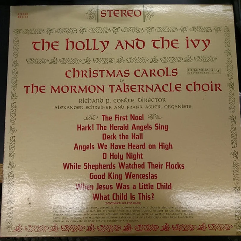 Mormon Tabernacle Choir - The Holly And The Ivy:  Christmas Carols By The Mormon Tabernacle Choir