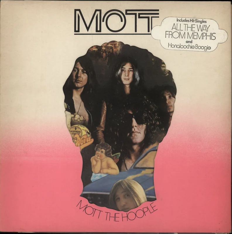 Mott The Hoople Mott - Sticker UK Vinyl LP
