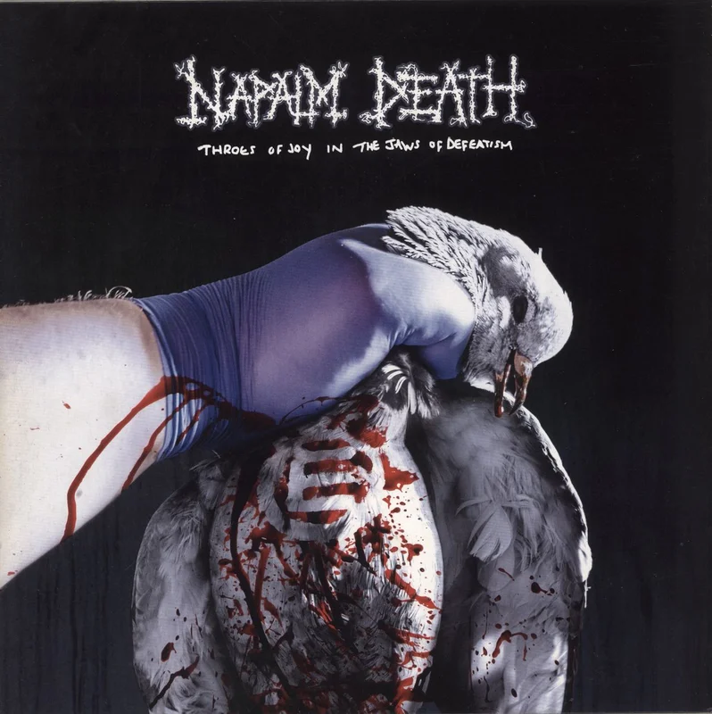 Napalm Death Throes Of Joy In The Jaws Of Defeatism - 180gm Orange Neon Vinyl UK Vinyl LP