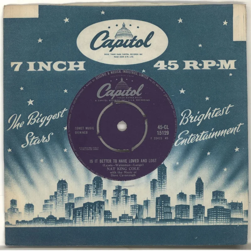 Nat King Cole Is It Better To Have Loved And Lost UK 7" vinyl