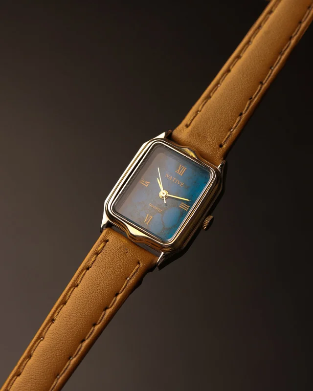Native Quartz Womens Watch  Marbled Blue Dial [17x20mm]