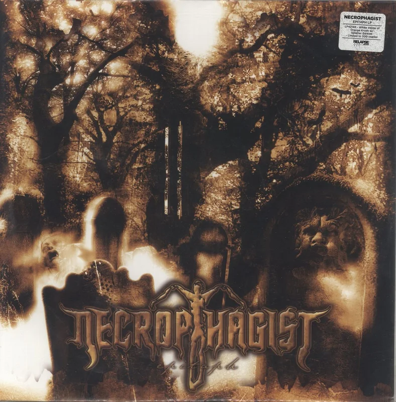 Necrophagist Epitaph - Orange Krush and Halloween Splatter Vinyl + Plectrum & Flag US Vinyl LP