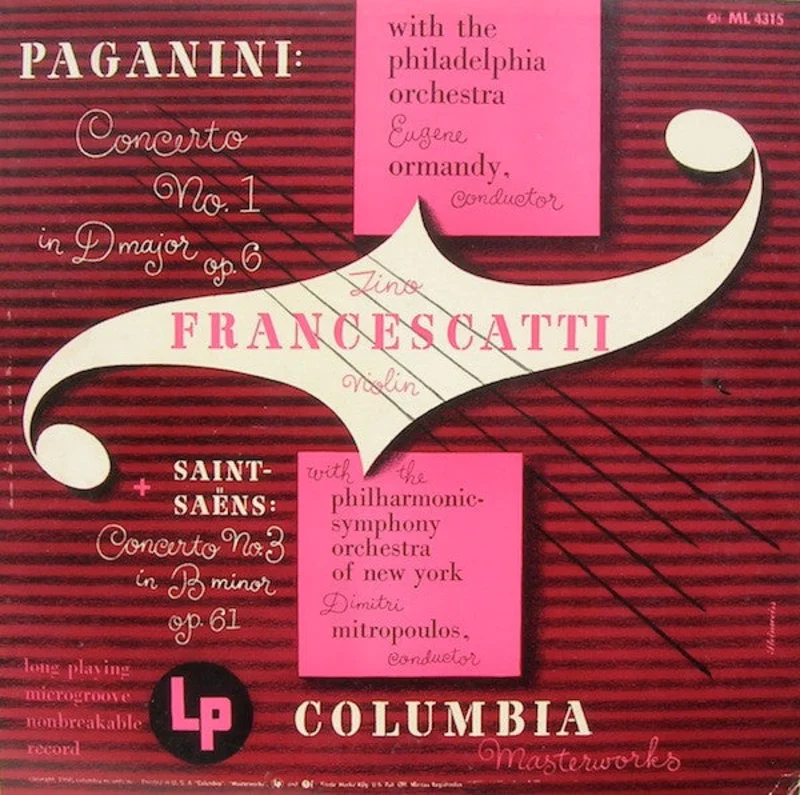 Niccol Paganini, Camille Saint-Sans, Zino Francescatti - Paganini: Concerto No.1 In D Major, Op. 6 + Saint Sans: Concerto No. 3 In B Minor, Op. 61