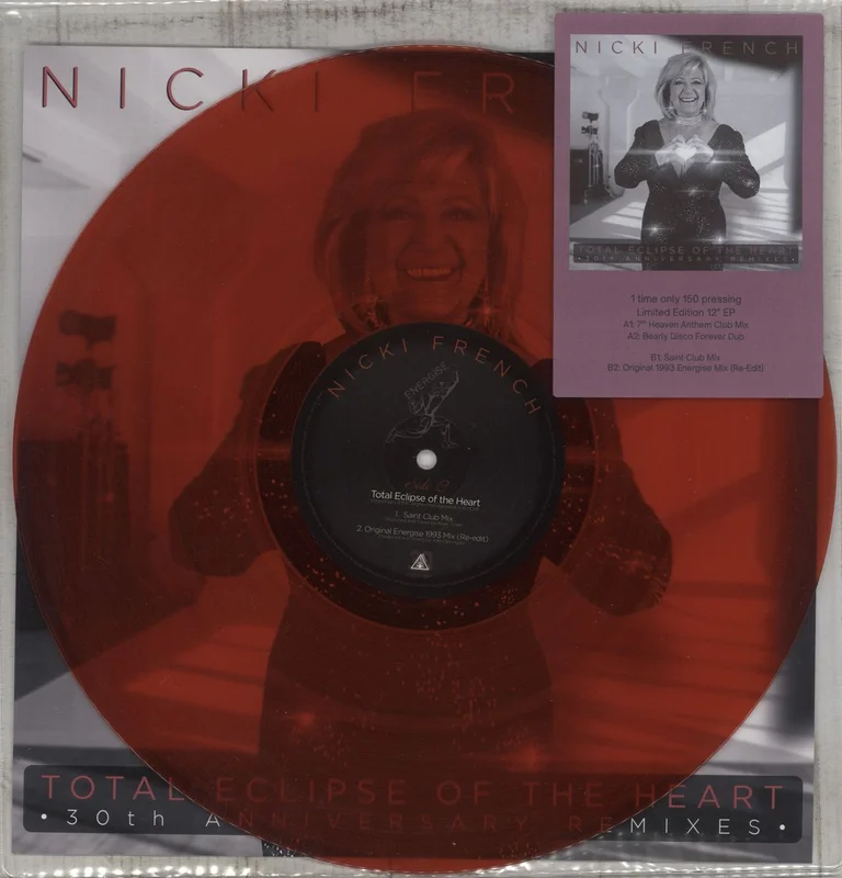 Nicki French Total Eclipse Of The Heart: 30th Anniversary - Red Vinyl + Signed Print UK 12" vinyl