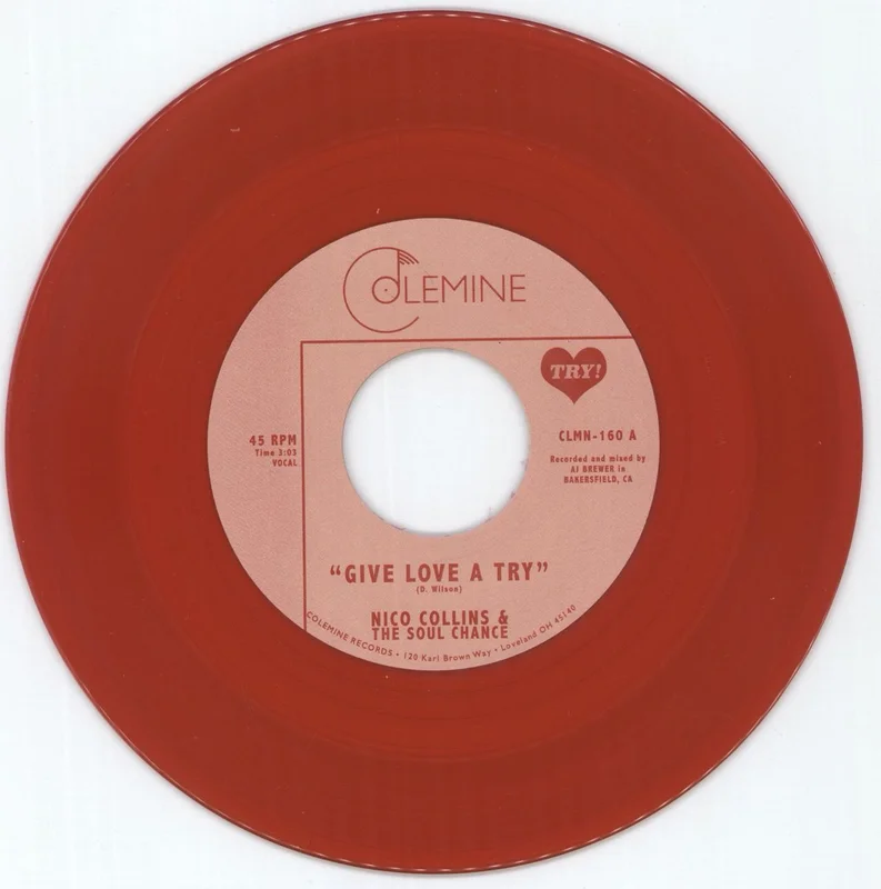 Nico Collins Give Love A Try - Red Vinyl US 7" vinyl