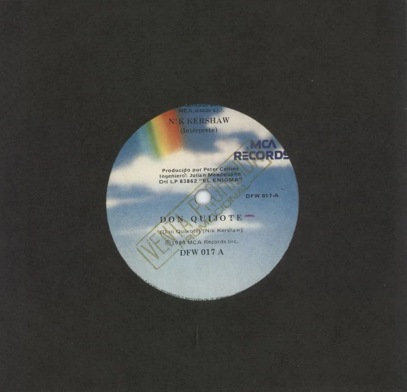Nik Kershaw Don Quixote Argentinean 7" vinyl