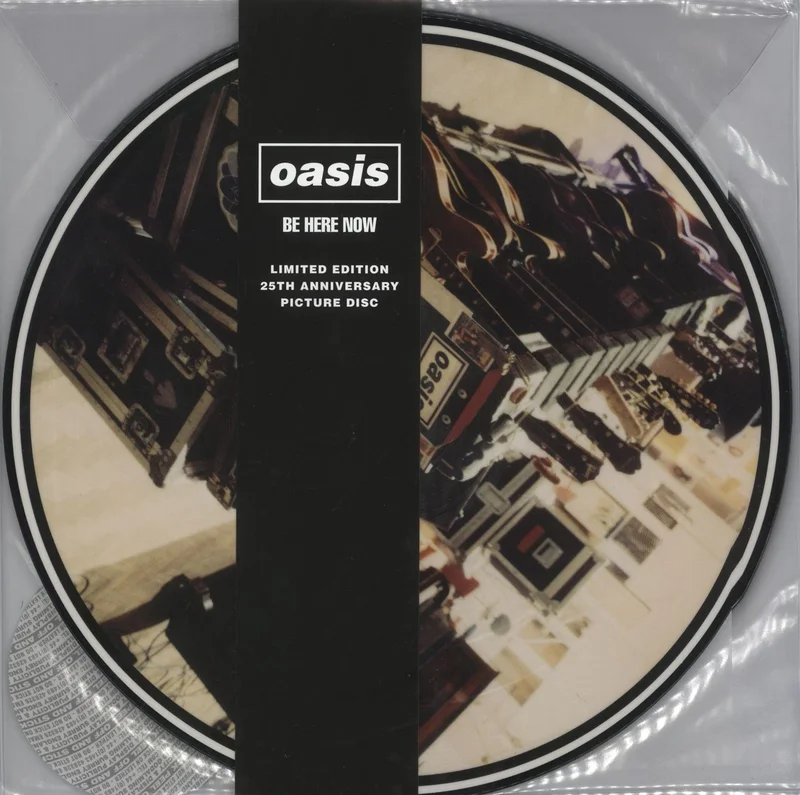 Oasis Be Here Now - 25th Anniversary + VIP Sticker - EX UK Picture disc LP