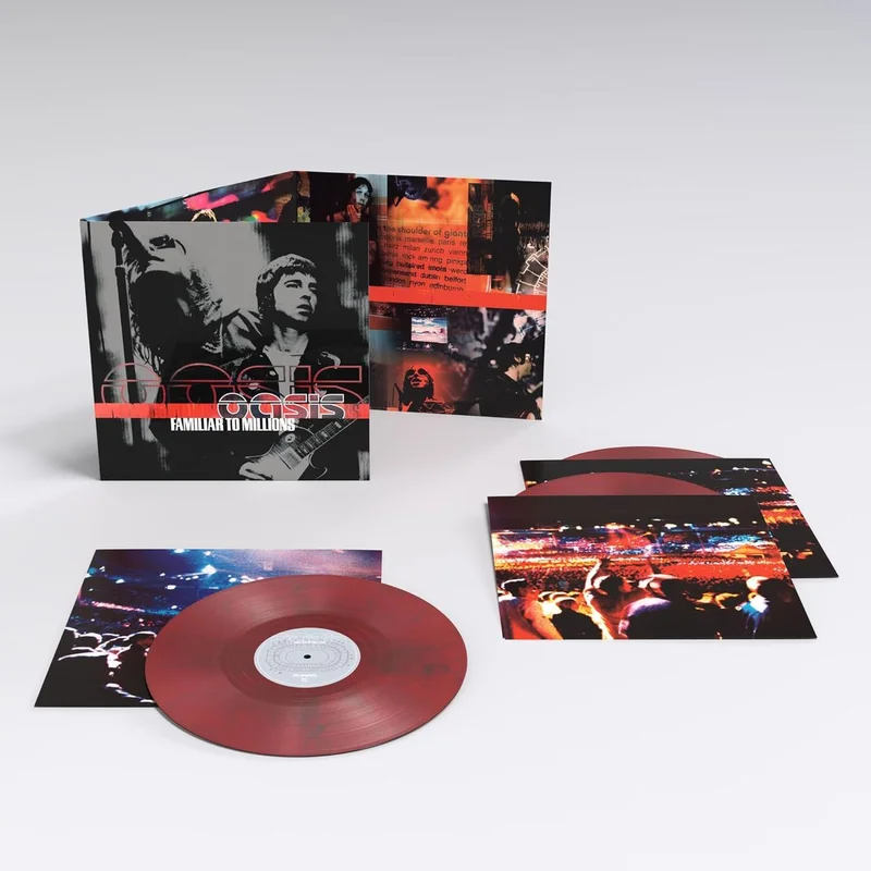 Oasis Familiar To Millions: Amazon exclusive - Red & Black Marble Vinyl - Sealed UK 3-LP vinyl set