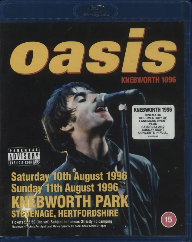 Oasis Knebworth 1996 UK Blu Ray
