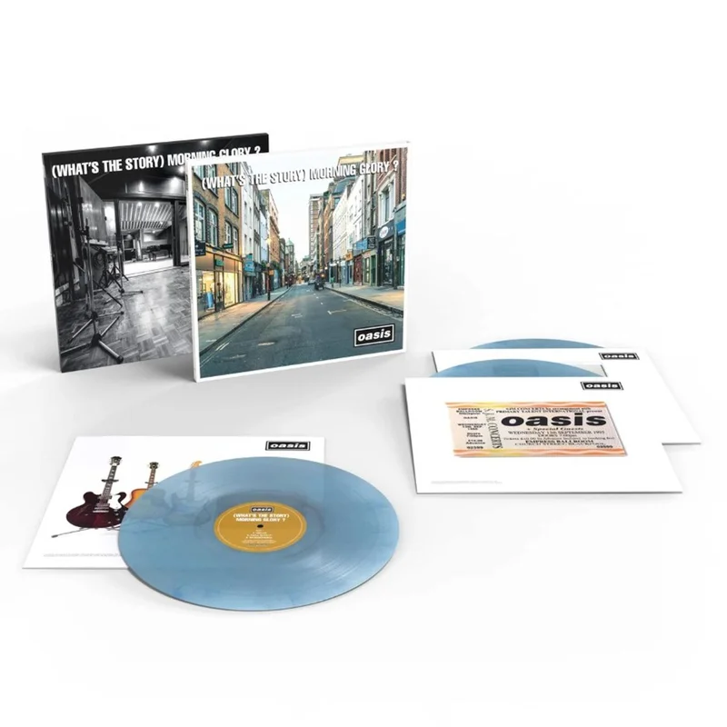 Oasis [Whats The Story] Morning Glory?: HMV Exclusive - Blue Marbled [Morning Glory] Vinyl - Sealed UK 3-LP vinyl set