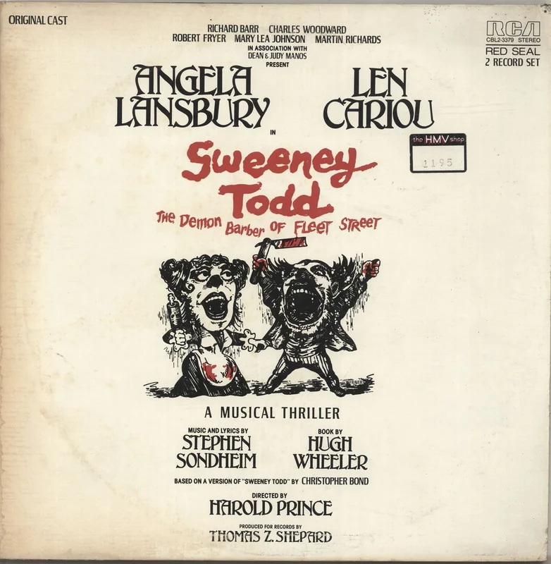 Original Cast Recording Sweeney Todd The Demon Barber Of Fleet Street US 2-LP vinyl set
