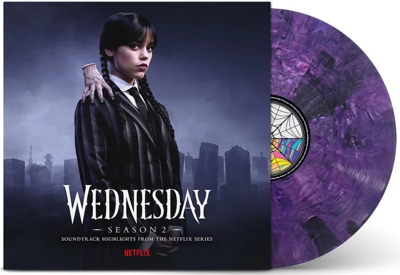 Original Soundtrack Wednesday: Season 2 [Original Soundtrack from the Netflix Series] - Purple & Black Marbled Vinyl UK Vinyl LP