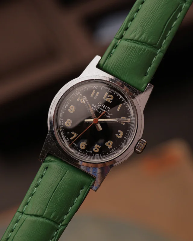 Oris Waterproof Anti-Shock  Green Strap [33mm] Manual