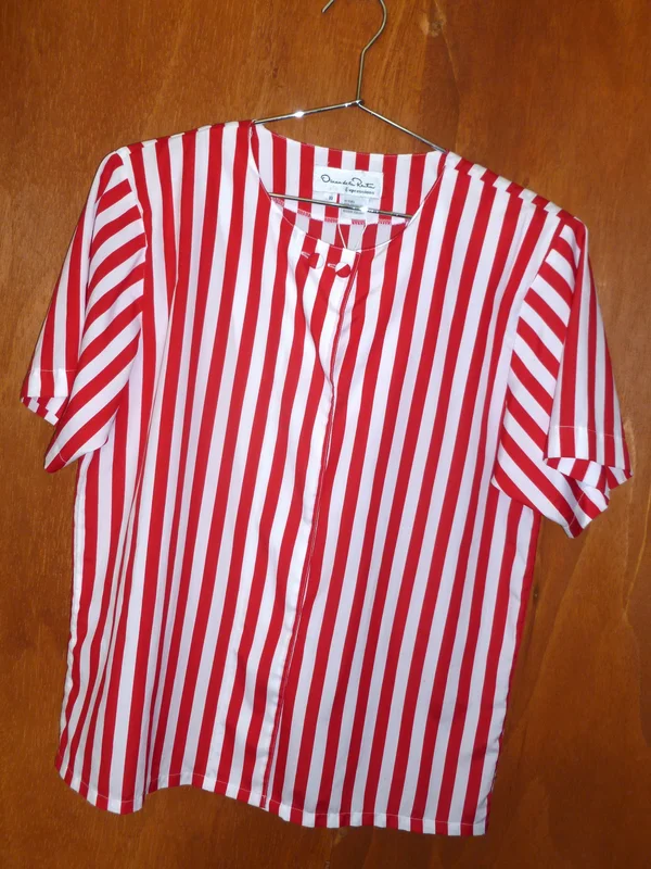 Oscar de la Renta Circus Stripe Blouse