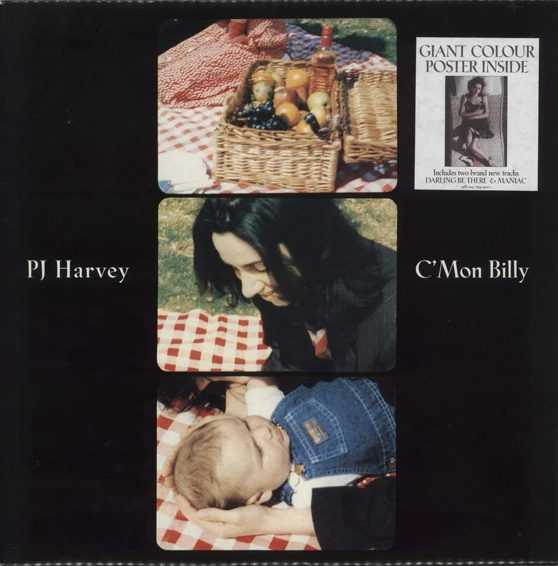 P.J. Harvey C'mon Billy + Poster UK 12" vinyl