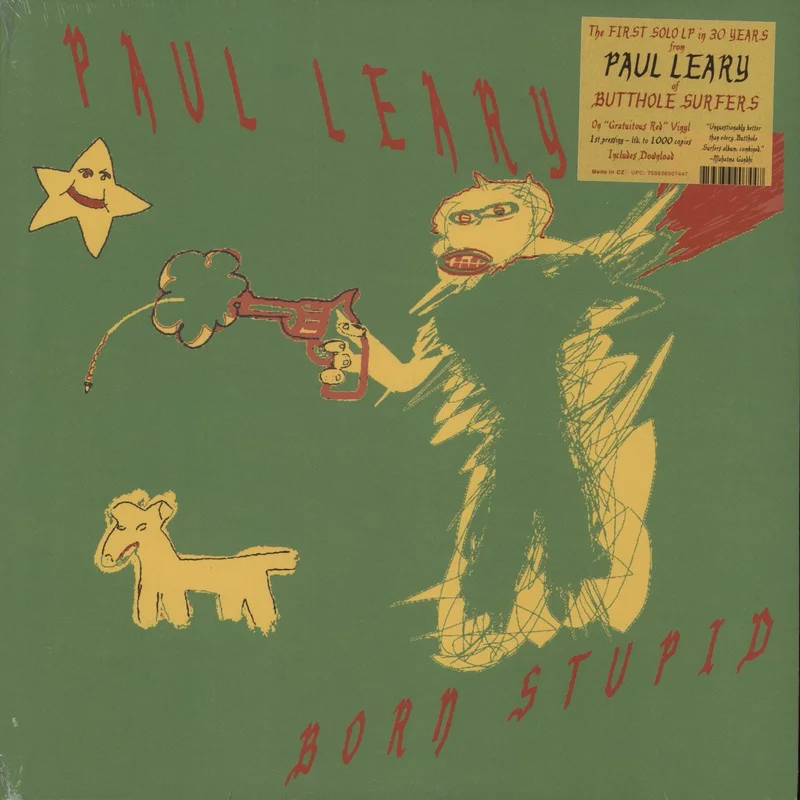 Paul Leary Born Stupid - Red Vinyl - Sealed UK Vinyl LP