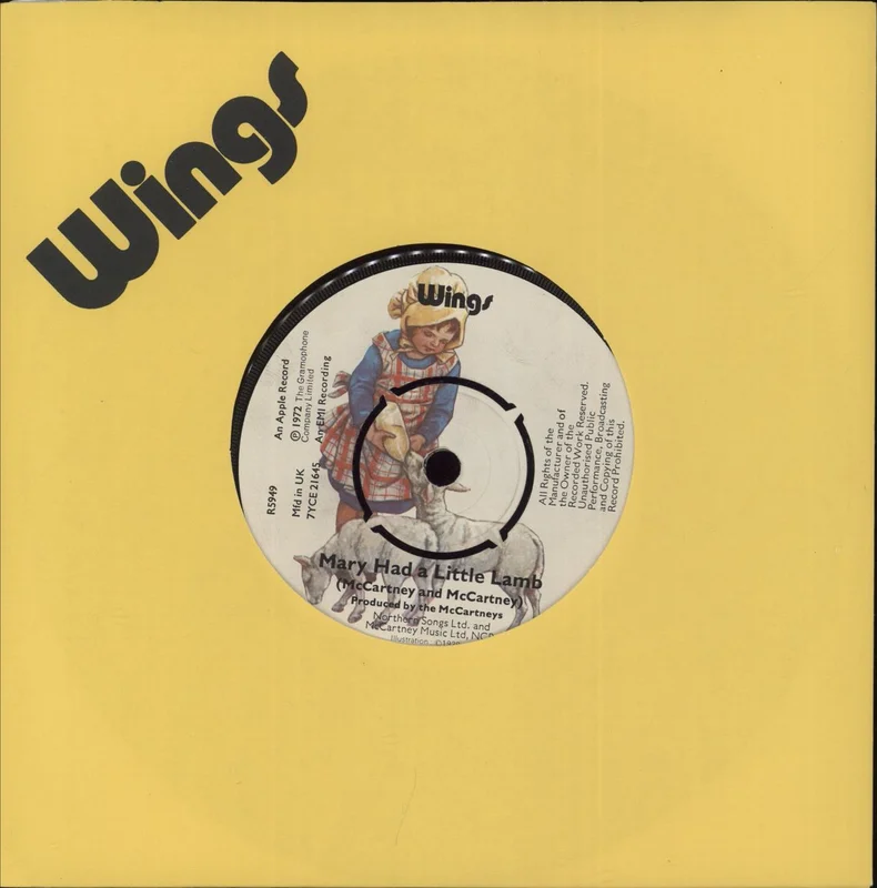 Paul McCartney and Wings Mary Had A Little Lamb - Solid + Wings Sleeve UK 7" vinyl