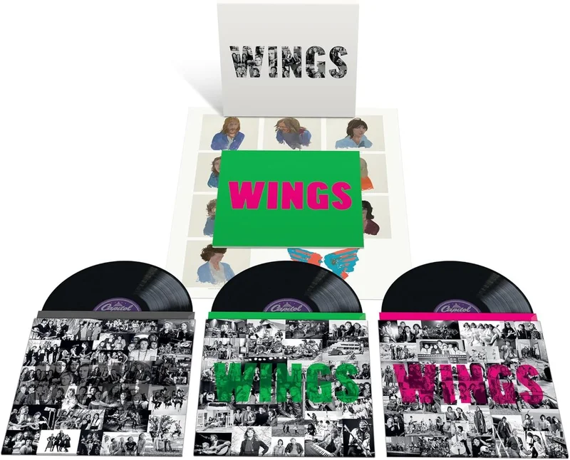 Paul McCartney and Wings Wings - 3LP Collection Editio 180 Gram Black Vinyl + Booklet & Poster - Sealed UK 3-LP vinyl set