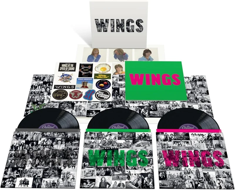 Paul McCartney and Wings Wings - 3LP Limited Edition Collection 180 Gram Black Vinyl + Booklet, 2 Posters & Sticker - Sealed UK 3-LP vinyl set