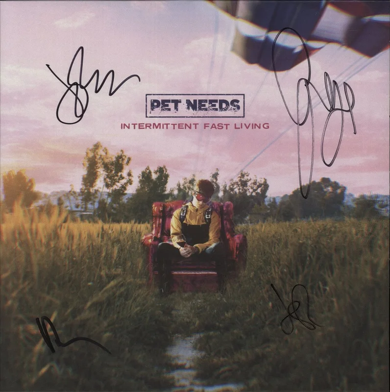 Pet Needs Intermittent Fast Living - Green Vinyl - Autographed UK Vinyl LP
