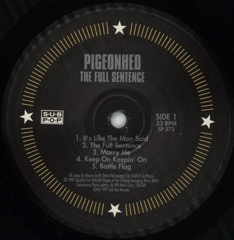 Pigeonhed The Full Sentence UK Vinyl LP