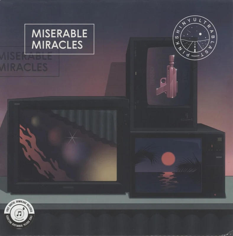 Pinkshinyultrablast Miserable Miracles - 180 Gram Clear With Pink Splatter Vinyl UK Vinyl LP