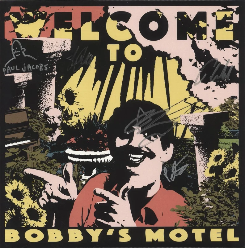 Pottery Welcome To Bobbys Motel - Yellow Vinyl - Autographed US Vinyl LP
