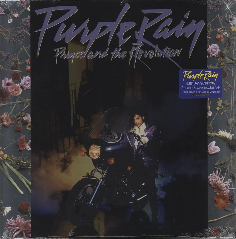 Prince Purple Rain - Clear with Purple Splatter + Poster - Sealed US Vinyl LP