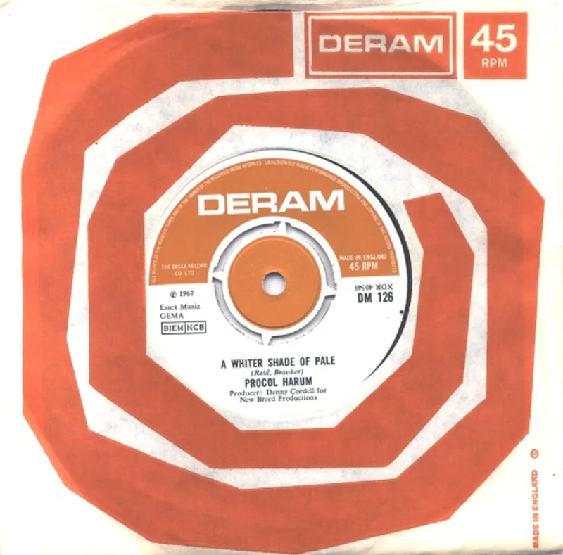 Procol Harum A Whiter Shade Of Pale - 1st UK 7" vinyl
