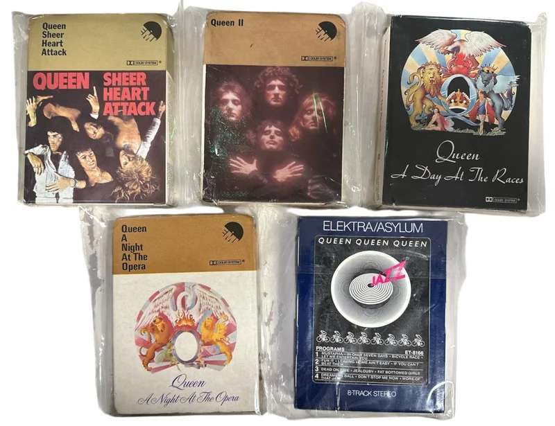 Queen Collection of 8-Track Cartridges UK Memorabilia