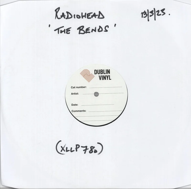 Radiohead The Bends - White Label Test Pressing Irish Vinyl LP