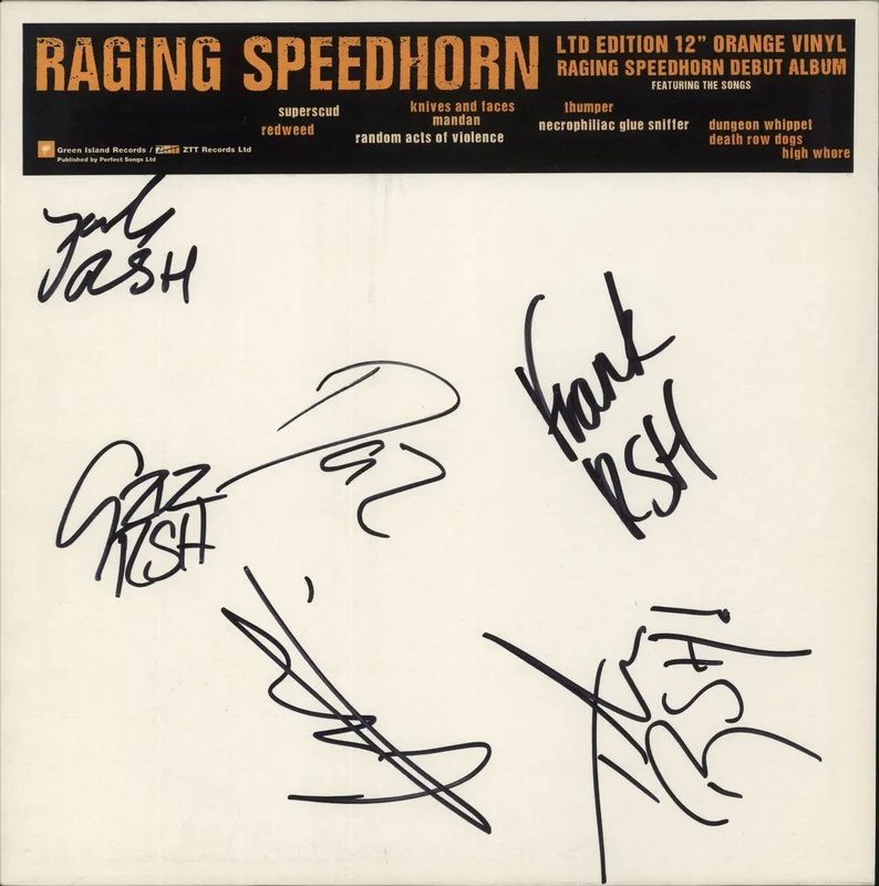 Raging Speedhorn Raging Speedhorn - Autographed UK Vinyl LP