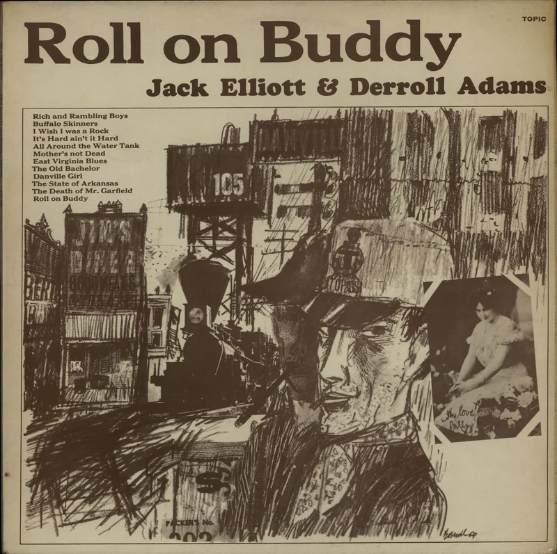 Ramblin' Jack Elliott Roll On Buddy UK Vinyl LP