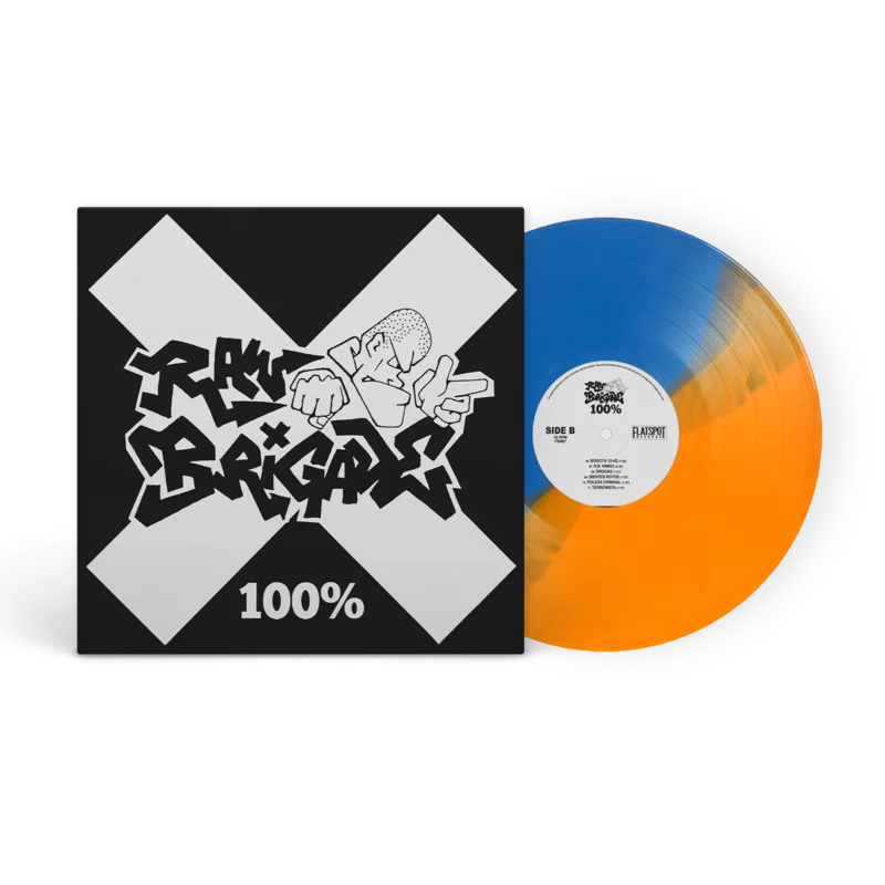 Raw Brigade - 100% (SPANISH VERSION) Sky Blue & Orange Blend Vinyl