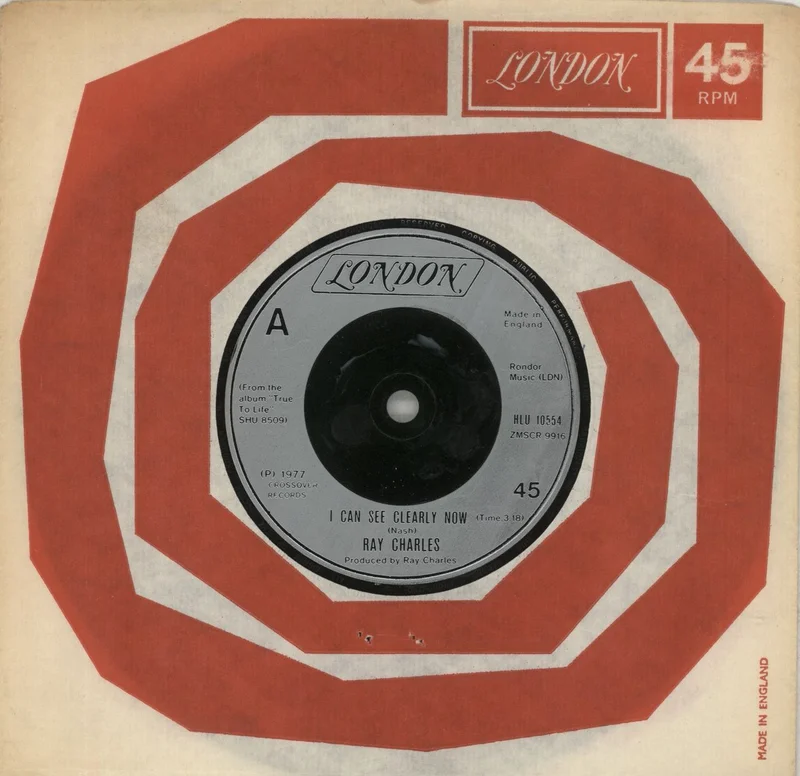 Ray Charles I Can See Clearly Now UK 7" vinyl