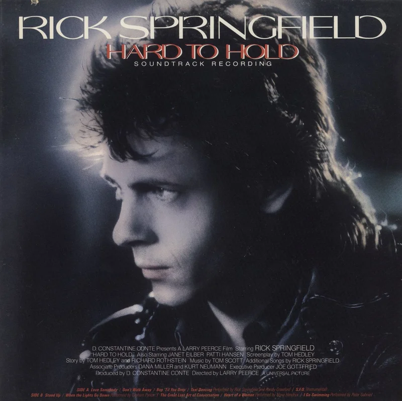 Rick Springfield Hard To Hold - Soundtrack Recording US Promo Vinyl LP