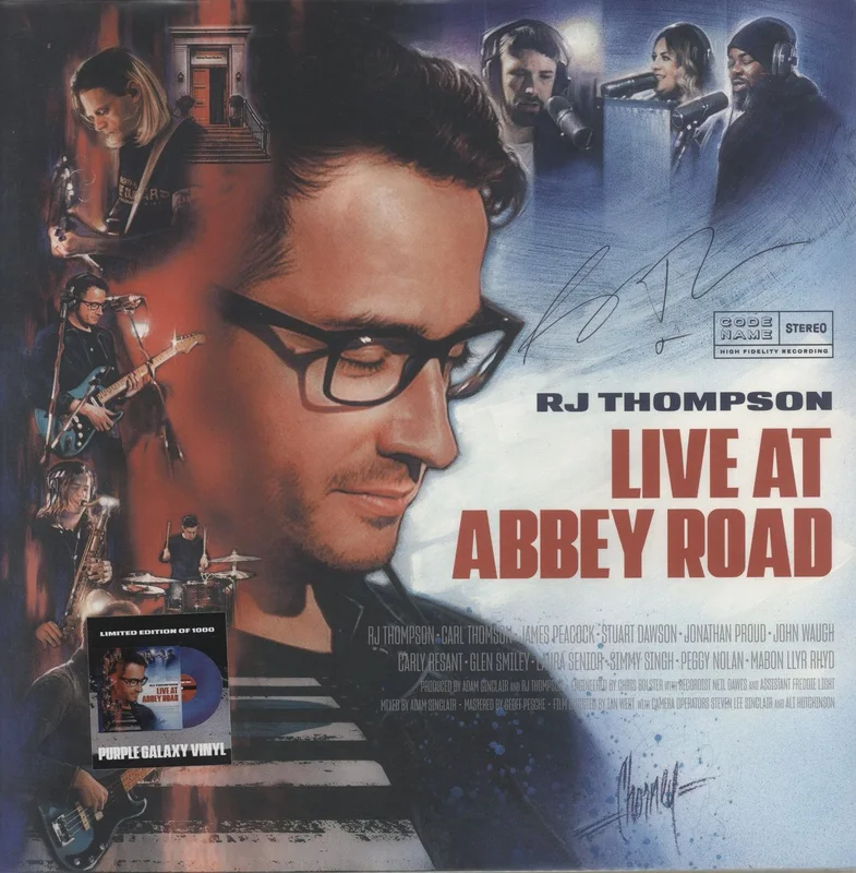 RJ Thompson Live at Abbey Road - Purple Galaxy Vinyl - Autographed UK Vinyl LP