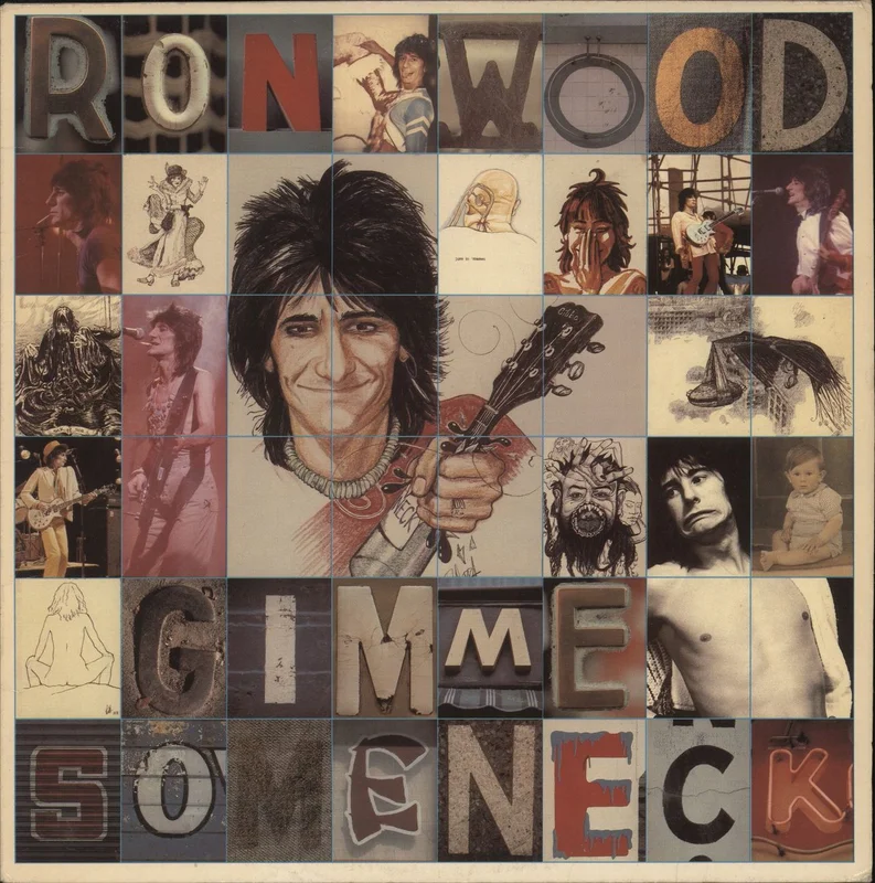 Ronnie Wood Gimme Some Neck - Gold Promo Stamp US Vinyl LP