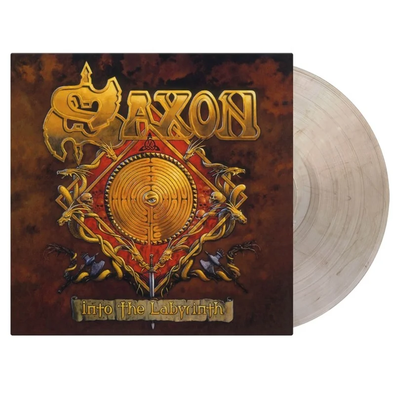 Saxon Into The Labyrinth - 180 Gram Crystal Clear & Black Marble Vinyl UK Vinyl LP