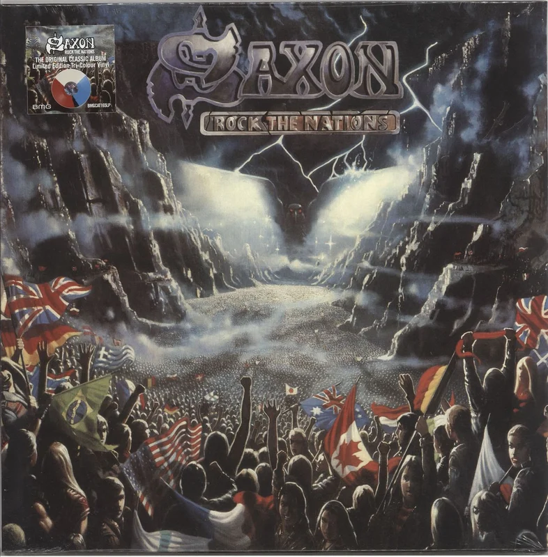 Saxon Rock The Nations - Tri-Colour Vinyl - Opened Shrink UK Vinyl LP