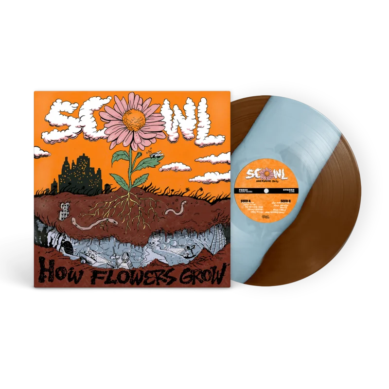 Scowl - How Flowers Grow 3 Color Stripe Brown & Ice Blue Vinyl (Flatspot Exclusive)